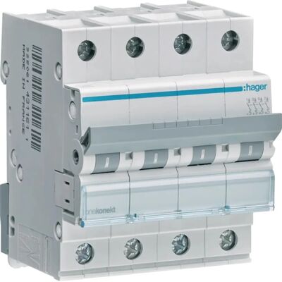 Hager MCN440 Leitungsschutzschalter 4-polig 40A - 4 Module Hager MCN440 Leitungsschutzschalter 4-polig 40A - 4 Module