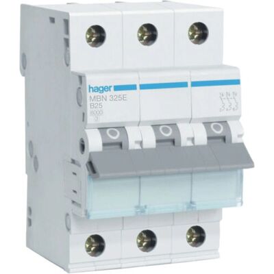 Hager MBN325E - 3P 25A B Túláramvédő - Elektromos szekrény kiegészítő Hager MBN325E - 3P 25A B Túláramvédő - Elektromos szekrény kiegészítő
