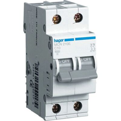 Hager MCN210E Elektrisches Gehäusezubehör - 10A, 230V, 2-poliger Schalter Hager MCN210E Elektrisches Gehäusezubehör - 10A, 230V, 2-poliger Schalter