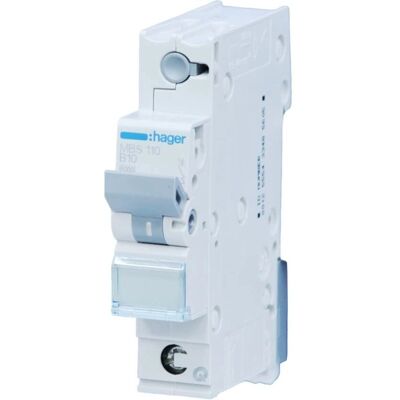 Hager MBS110 - 10 A Leitungsschutzschalter IP2X - B-Typ Hager MBS110 - 10 A Leitungsschutzschalter IP2X - B-Typ