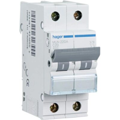 Hager MUN516A Interruptor Automático - 16A, 6kA, Curva C - IP20 Hager MUN516A Interruptor Automático - 16A, 6kA, Curva C - IP20