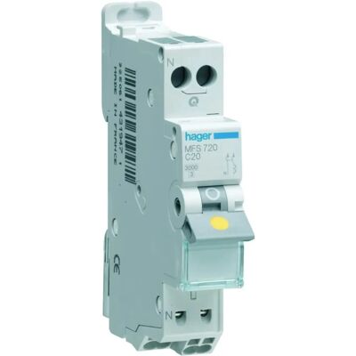 Hager MFS720 Disjoncteur 20A Type C - Publicité Hager MFS720 Disjoncteur 20A Type C - Publicité