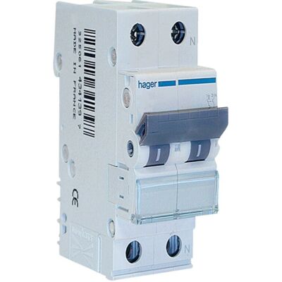 Hager Modèle MYN240 - Interrupteur 2P 40A 4,5kA - Publicité Hager Modèle MYN240 - Interrupteur 2P 40A 4,5kA - Publicité