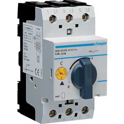 Hager MM503N - Motorschutzschalter - 3-polig - IP20 - 690V Hager MM503N - Motorschutzschalter - 3-polig - IP20 - 690V