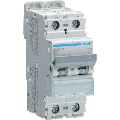 Hager - NBN232 - 2P - B-32A - Circuit breaker Hager - NBN232 - 2P - B-32A - Circuit breaker