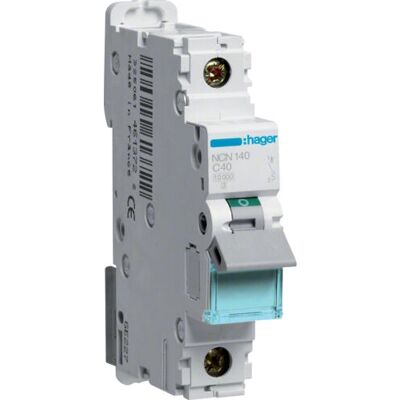 Hager NCN140 Leitungsschutzschalter Typ C - 1 Modul Hager NCN140 Leitungsschutzschalter Typ C - 1 Modul