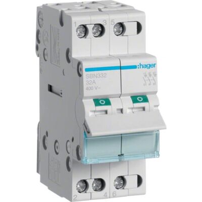 Hager SBN332 Elektrický skříňový příslušenství - 32A, 400V, IP20 Hager SBN332 Elektrický skříňový příslušenství - 32A, 400V, IP20