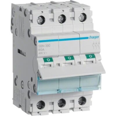 Hager SBN390 Áramkimenet - 100A 3-modul Hager SBN390 Áramkimenet - 100A 3-modul