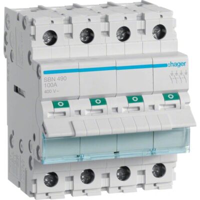 Hager SBN490 Biztosíték - 4 pólus, 100A, IP20 - Elektromos biztonság Hager SBN490 Biztosíték - 4 pólus, 100A, IP20 - Elektromos biztonság