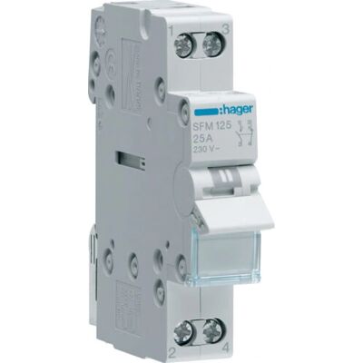 Hager SFM125 Elektronikzubehör - 25A Schalter, 230V, IP20 Hager SFM125 Elektronikzubehör - 25A Schalter, 230V, IP20