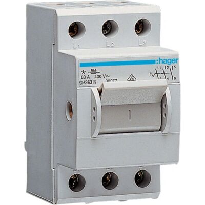Hager SH363N Electrical Switch 3P Grey - Electrical Switch Hager SH363N Electrical Switch 3P Grey - Electrical Switch