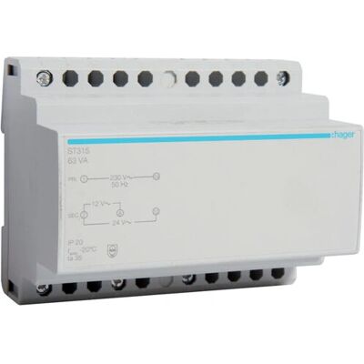 Hager ST315 Transformador de Seguridad - Accesorio de Caja Eléctrica Hager ST315 Transformador de Seguridad - Accesorio de Caja Eléctrica