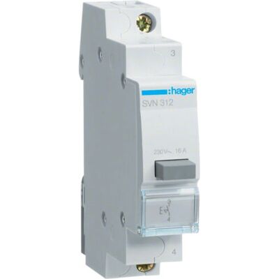 Hager SVN312 Leitungsschutzschalter - 66mm Tiefe, 16A, Grau Hager SVN312 Leitungsschutzschalter - 66mm Tiefe, 16A, Grau