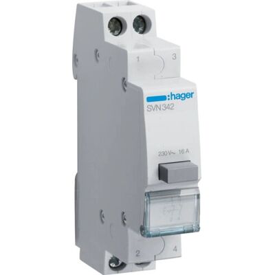 Hager SVN342 Elektronisches Gehäusezubehör - 16A, 230V, Grau Hager SVN342 Elektronisches Gehäusezubehör - 16A, 230V, Grau