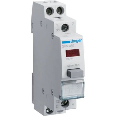 Hager SVN452 Schutzschalter - Rot IP20 16A 1NO+1NC Hager SVN452 Schutzschalter - Rot IP20 16A 1NO+1NC