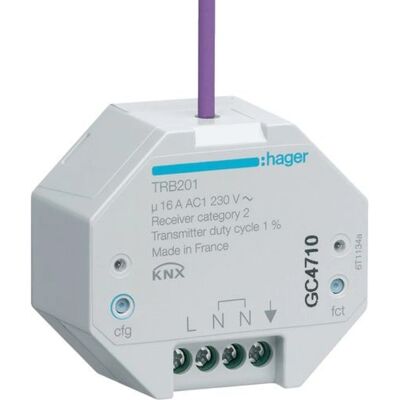 Variateur Hager TRB201 - Support KNX, 3680W, Encastré - Publicité Variateur Hager TRB201 - Support KNX, 3680W, Encastré - Publicité
