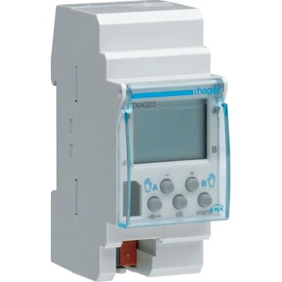 Hager TXA023 - Temporizador semanal KNX, 2 canales Hager TXA023 - Temporizador semanal KNX, 2 canales