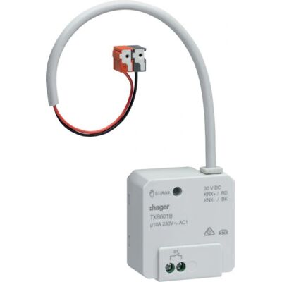Hager Grauer KNX-Schaltausgang - TXB601B - Steckdose Hager Grauer KNX-Schaltausgang - TXB601B - Steckdose