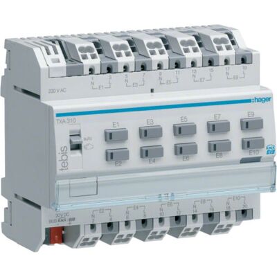 Hager Graues TXA310 Binäreingang Modul - 10-kanal KNX 230V Hager Graues TXA310 Binäreingang Modul - 10-kanal KNX 230V