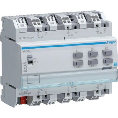 Hager TXA306 Binäreingang Universal - 6-fach - IP20 - Steckdose Hager TXA306 Binäreingang Universal - 6-fach - IP20 - Steckdose