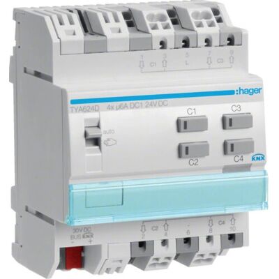 Hager TYA624D - 4-fach Jalousieaktor - Steckdose Hager TYA624D - 4-fach Jalousieaktor - Steckdose