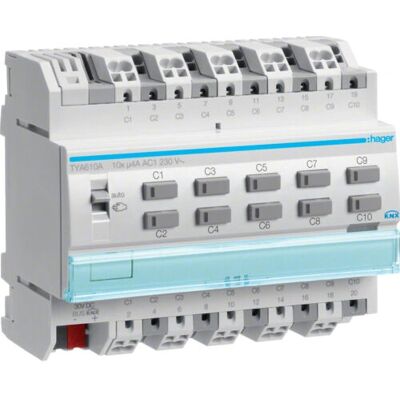 Hager TYA610A - KNX 10-fach Schaltaktor - Steckdose/Schalter Hager TYA610A - KNX 10-fach Schaltaktor - Steckdose/Schalter