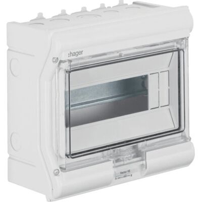 Hager VE110PN Boîtier électrique - IP65, UV-stabilisé, 10 PLE - Publicité Hager VE110PN Boîtier électrique - IP65, UV-stabilisé, 10 PLE - Publicité