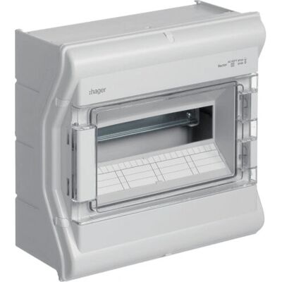 Boîte électrique Hager VE112SN - IP65, résistante aux UV, 12 modules - Publicité Boîte électrique Hager VE112SN - IP65, résistante aux UV, 12 modules - Publicité