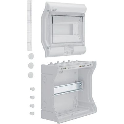 Hager VE110D Verteilerkasten - IP65, 10 Module, Grau Hager VE110D Verteilerkasten - IP65, 10 Module, Grau