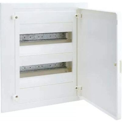 Caja eléctrica empotrable Hager VF212PE - 2 filas, 24 módulos, Blanco Caja eléctrica empotrable Hager VF212PE - 2 filas, 24 módulos, Blanco