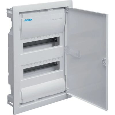 Boîtier électrique Hager VU24NE - Compact, IP30 - Blanc - Publicité Boîtier électrique Hager VU24NE - Compact, IP30 - Blanc - Publicité