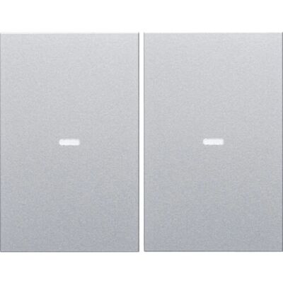 Hager 80960371 Plaque Murale en Aluminium - Couverture de Commutateur 2F - Publicité Hager 80960371 Plaque Murale en Aluminium - Couverture de Commutateur 2F - Publicité