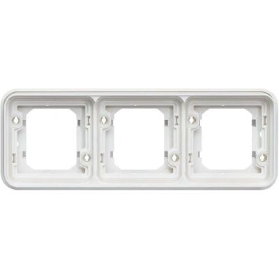 Hager WNA402B Support - Blanc - Support d'encastrement double horizontal - IP55 - Publicité Hager WNA402B Support - Blanc - Support d'encastrement double horizontal - IP55 - Publicité