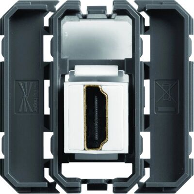 Hager WXF633 Prise HDMI Traversante - Prise Électrique Modulaire - Publicité Hager WXF633 Prise HDMI Traversante - Prise Électrique Modulaire - Publicité