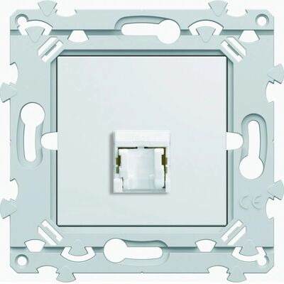 Hager WE224 Prise RJ45 - blanc - cat.6 FTP - Sortie réseau - Publicité Hager WE224 Prise RJ45 - blanc - cat.6 FTP - Sortie réseau - Publicité
