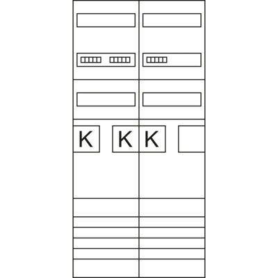 Hager - ZK3EZ18N - 1050mm - 2-Feld - Schaltschrank Hager - ZK3EZ18N - 1050mm - 2-Feld - Schaltschrank