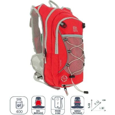 Sac à dos + poche hydratation ÉLÉMENTERRE Dyoter 18 L - Publicité Sac à dos + poche hydratation ÉLÉMENTERRE Dyoter 18 L - Publicité