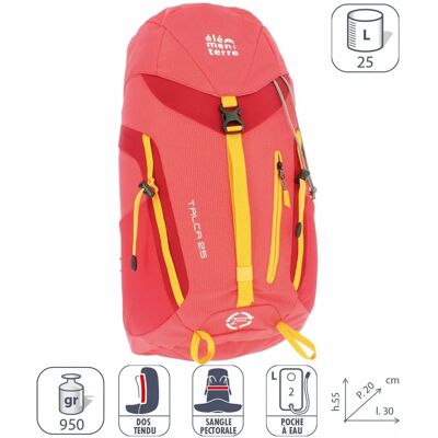 Sac à dos ÉLÉMENTERRE Talca 25L - Ventilé, Réglable - Publicité Sac à dos ÉLÉMENTERRE Talca 25L - Ventilé, Réglable - Publicité