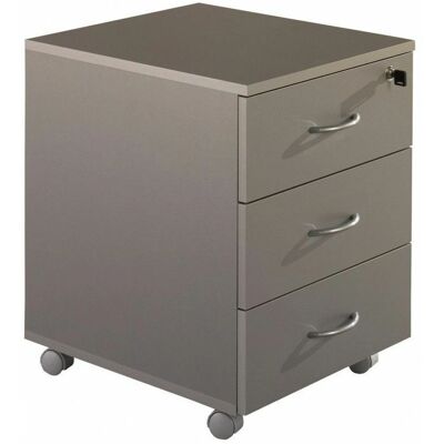 Simmob Caisson Mobile 3 Tiroirs Aluminium - Meuble de rangement - Publicité Simmob Caisson Mobile 3 Tiroirs Aluminium - Meuble de rangement - Publicité