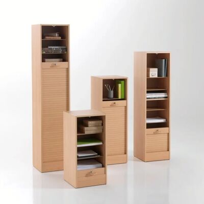 Armoire de rangement en hêtre avec rideau coulissant - Armoire de rangement - Publicité Armoire de rangement en hêtre avec rideau coulissant - Armoire de rangement - Publicité