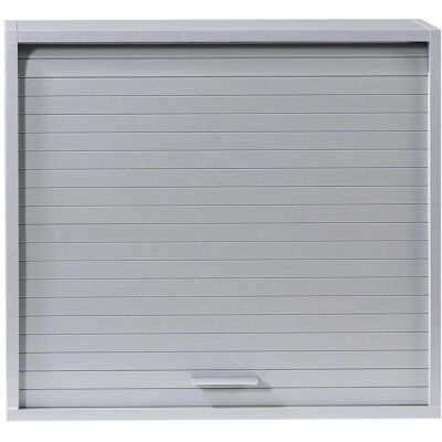 COOK Meuble Haut de Cuisine Gris 60x25x53.6cm avec Rideau Coulissant - Publicité COOK Meuble Haut de Cuisine Gris 60x25x53.6cm avec Rideau Coulissant - Publicité