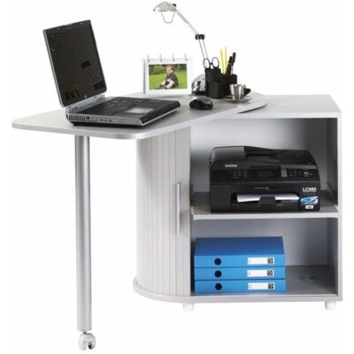 Simmob - Bureau Informatique Alu - Couleur aluminium - Desk - Publicité Simmob - Bureau Informatique Alu - Couleur aluminium - Desk - Publicité