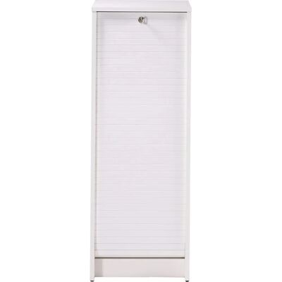 Armoire de rangement blanche Simmob avec étagères réglables - France - Publicité Armoire de rangement blanche Simmob avec étagères réglables - France - Publicité