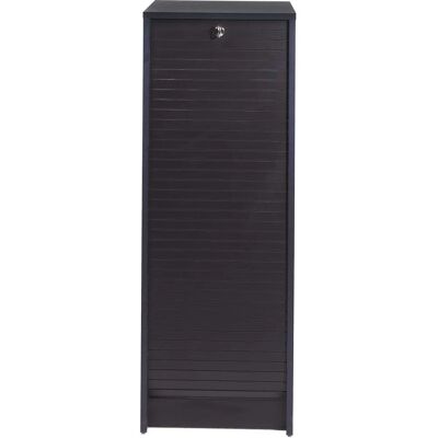 Armoire de rangement noire avec étagères réglables - Publicité Armoire de rangement noire avec étagères réglables - Publicité