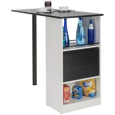Simmob Meuble de Cuisine Blanc avec Table - Publicité Simmob Meuble de Cuisine Blanc avec Table - Publicité