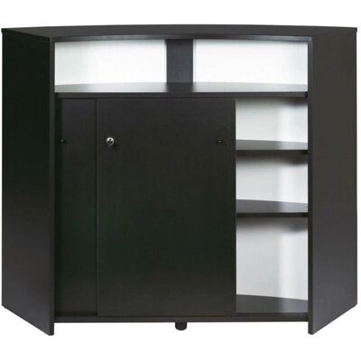Simmob Cabinet de Rangement Noir 2 Portes 135cm - Meuble - Publicité Simmob Cabinet de Rangement Noir 2 Portes 135cm - Meuble - Publicité