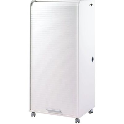 Armoire de Bureau Blanche Simmob avec Roulettes - Rangement & Verrouillage - Publicité Armoire de Bureau Blanche Simmob avec Roulettes - Rangement & Verrouillage - Publicité