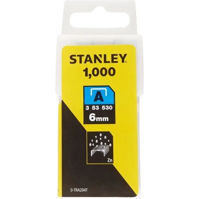 Stanley Tools TRA2 Agrafes légères 6mm - Staples - Publicité Stanley Tools TRA2 Agrafes légères 6mm - Staples - Publicité