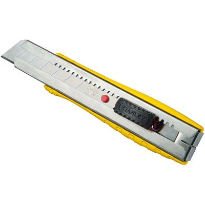 Stanley 0-10-431 Couteau Cutter Jaune - Cutter à Lame - Publicité Stanley 0-10-431 Couteau Cutter Jaune - Cutter à Lame - Publicité