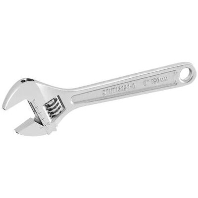 Stanley Adjustable Wrench - 150mm, 23mm Capacity - Metal, Inclined Head Stanley Adjustable Wrench - 150mm, 23mm Capacity - Metal, Inclined Head